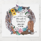 Het is geen shotgun bruiloft die we het land noeme bier etiket (Enkel label)