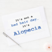 Het is geen slechte haardag, het is Alopecia. Rechthoekige Sticker (Envelop)