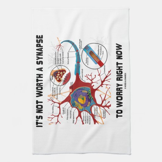 Het is geen synapse om je nu zorgen te maken theedoek (Verticaal)