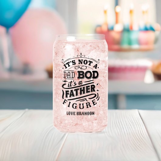 Het is geen vader bod-het is een vader figuur grap blikvorm glas (Insitu (Baby Shower))