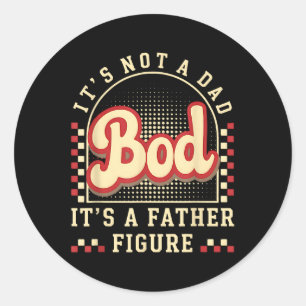 Het is geen vader, maar een vader. ronde sticker