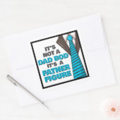 Het is geen vader, maar een vader. vierkante sticker (Envelop)