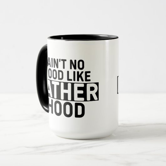 Het is geen vaderschap zoals Vaderdag Mok (Voorkant links)