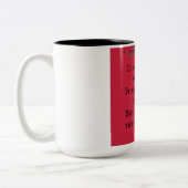 Het is geen "Valentimes"-mok Tweekleurige Koffiemok (Links)