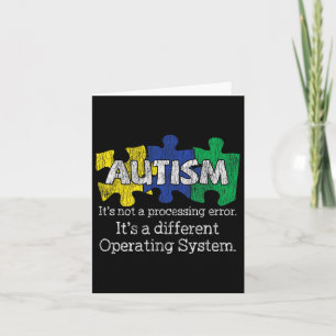 Het is geen verwerkingsfout Autistic Kinder Autism Kaart