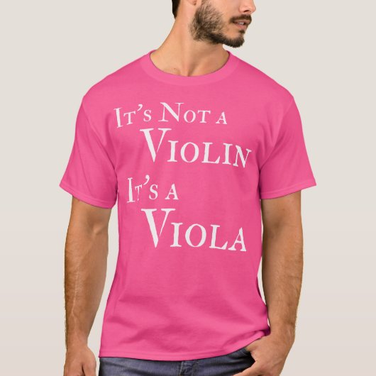 Het is geen viool, maar een grappig altvioolorkest t-shirt (Voorkant)