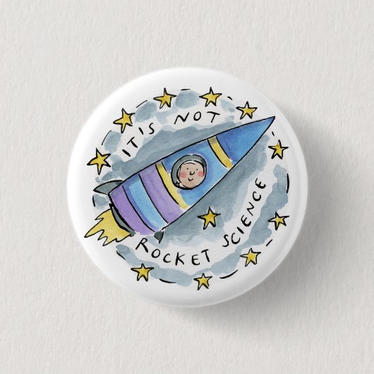 Het is geen wetenschap ronde button 3,2 cm (Voorkant)