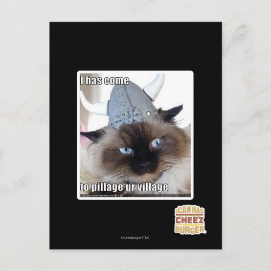Het is gekomen om ons dorp te plunderen briefkaart (Voorkant)