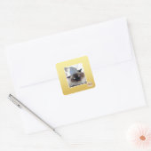 Het is gekomen om ons dorp te plunderen vierkante sticker (Envelop)