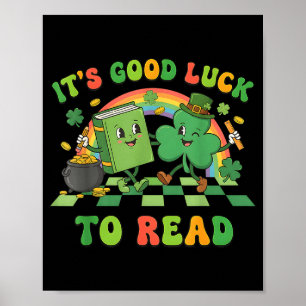 Het is geluk om een St. Patrick's Day-boek gelukki Poster