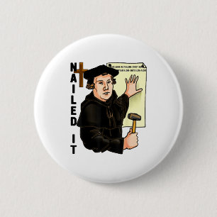 Het is gelukt Hervormingsdag Martin Luther Luthera Ronde Button 5,7 Cm