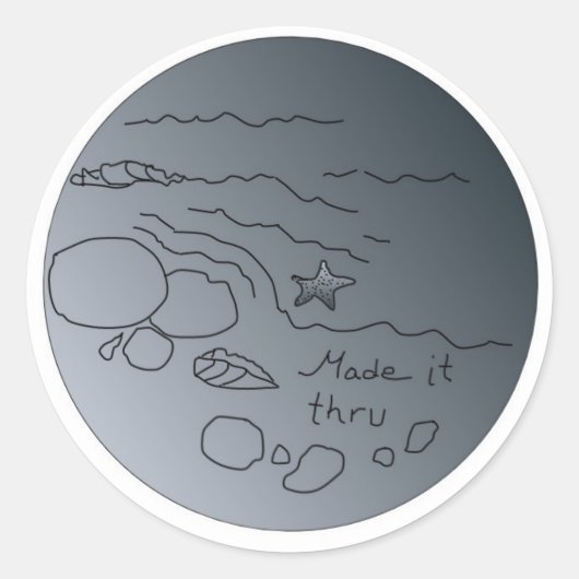 Het is gelukt ronde sticker (Voorkant)