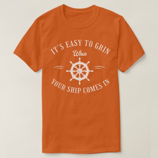 Het is gemakkelijk te grijnzen als je schip binnen t-shirt (Design voorkant)