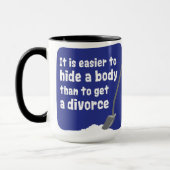 Het is gemakkelijker om een lichaam te verbergen mok (Links)