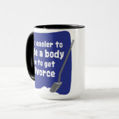 Het is gemakkelijker om een lichaam te verbergen mok (Voorkant links)