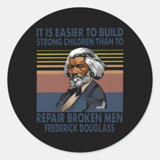 Het is gemakkelijker om sterke kinderen te bouwen  ronde sticker (Voorkant)