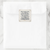 Het Is Geschied Vierkante Sticker (Tas)