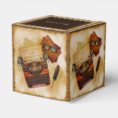 Het is geschreven als  kubus bedankdoosjes (Achterkant)