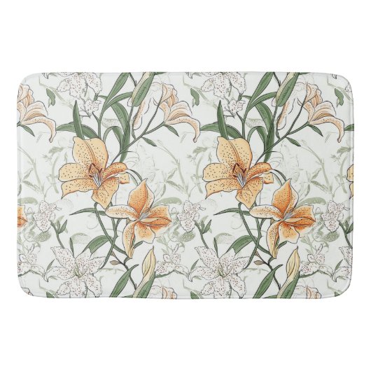 Het is geschreven in de bladeren, Oranje lelies Badmat (Voorkant)