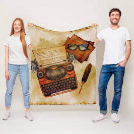 Het is geschreven in het  fleece deken