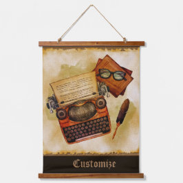 Het is geschreven in het  hangend wandkleed