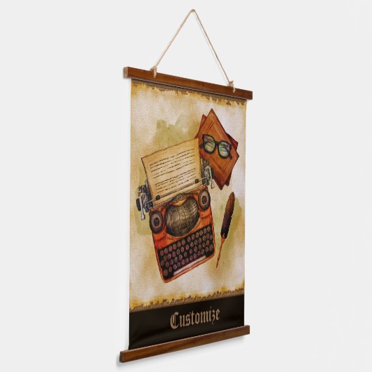 Het is geschreven in het  hangend wandkleed (Gebogen)