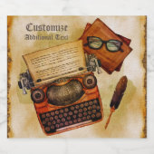 Het is geschreven in het likeurfles etiket (Enkel label)