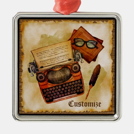 Het is geschreven in het  metalen ornament (Voorkant)