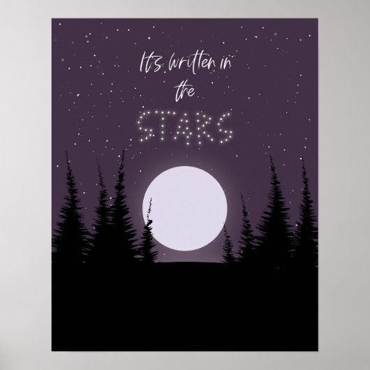 Het is geschreven in het Paarse Poster Stars Fores (Voorkant)
