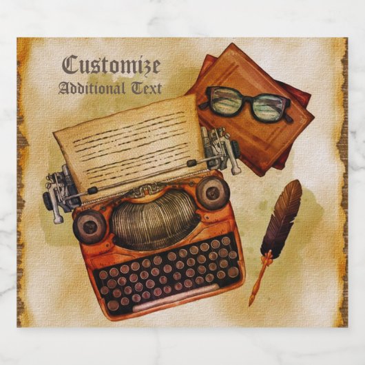 Het is geschreven in het sparkling wijnetiket (Enkel label)