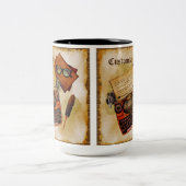 Het is geschreven in het  tweekleurige koffiemok (Center)