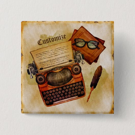 Het is geschreven in het vierkante button 5,1 cm (Voorkant)