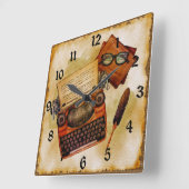 Het is geschreven in het  vierkante klok (Hoek)