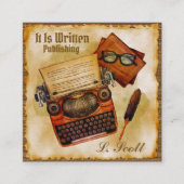 Het is geschreven in het  vierkante visitekaartje (Voorkant)