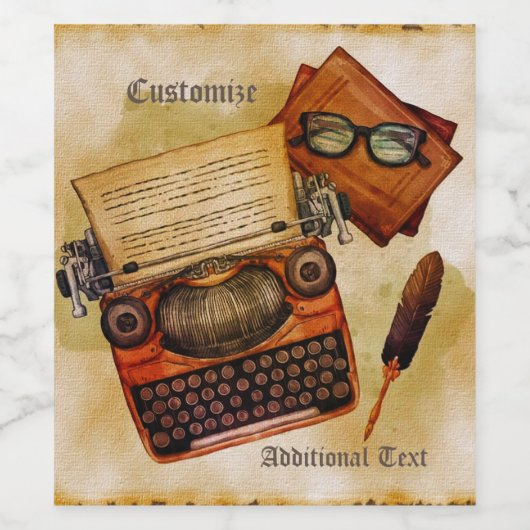 Het is geschreven in het  wijn etiket (Enkel label)