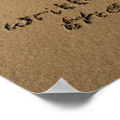 het is geschreven in het zand op een strand poster (Hoek)