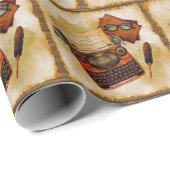 Het is geschreven in  patroon cadeaupapier (Rol Hoek)