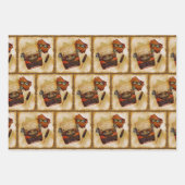 Het is geschreven in patroon inpakpapier vel (Voorkant 3)