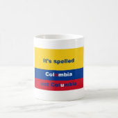 Het is gespeld in Colombia, niet in Colombia Koffiemok (Center)