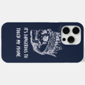 Het is gevaarlijk om mijn telefoon aan te raken' E Case-Mate iPhone Case (Achterkant (horizontaal))