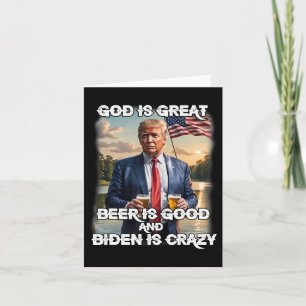 Het is geweldig bier is goed en Biden is gek grapp Kaart