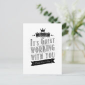 Het is geweldig om met je samen te werken, Happy B Briefkaart (Staand voorkant)