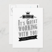 Het is geweldig om met je samen te werken, Happy B Briefkaart (Voorkant / Achterkant)