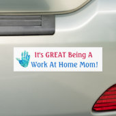 Het is geweldig om thuis te werken. bumpersticker (Op auto)