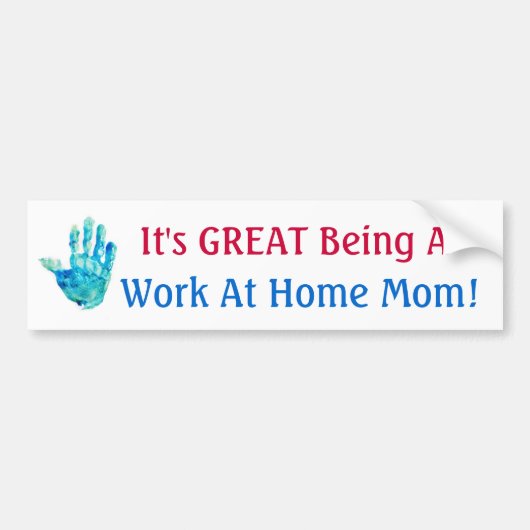 Het is geweldig om thuis te werken. bumpersticker (Voorkant)