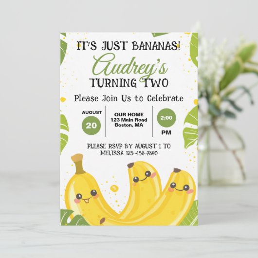 Het is gewoon bananen elke leeftijd verjaardagsfee kaart (Staand voorkant)