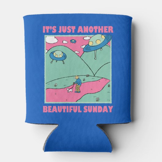 Het is gewoon een andere mooie zondag blikjeskoeler (Achterkant)