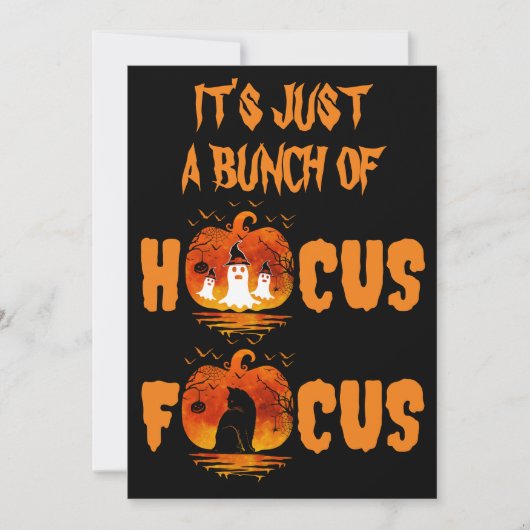 Het is gewoon een Bunch Hocus Pocus Pompoen Hallow Kaart (Voorkant)