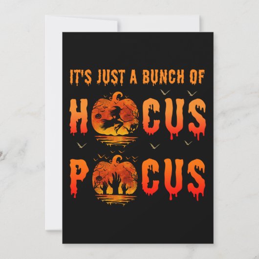 Het is gewoon een Bunch van Hocus Pocus Halloween Kaart (Voorkant)