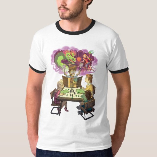 “Het is gewoon een fantasie” Ringer T-shirt (Voorkant)